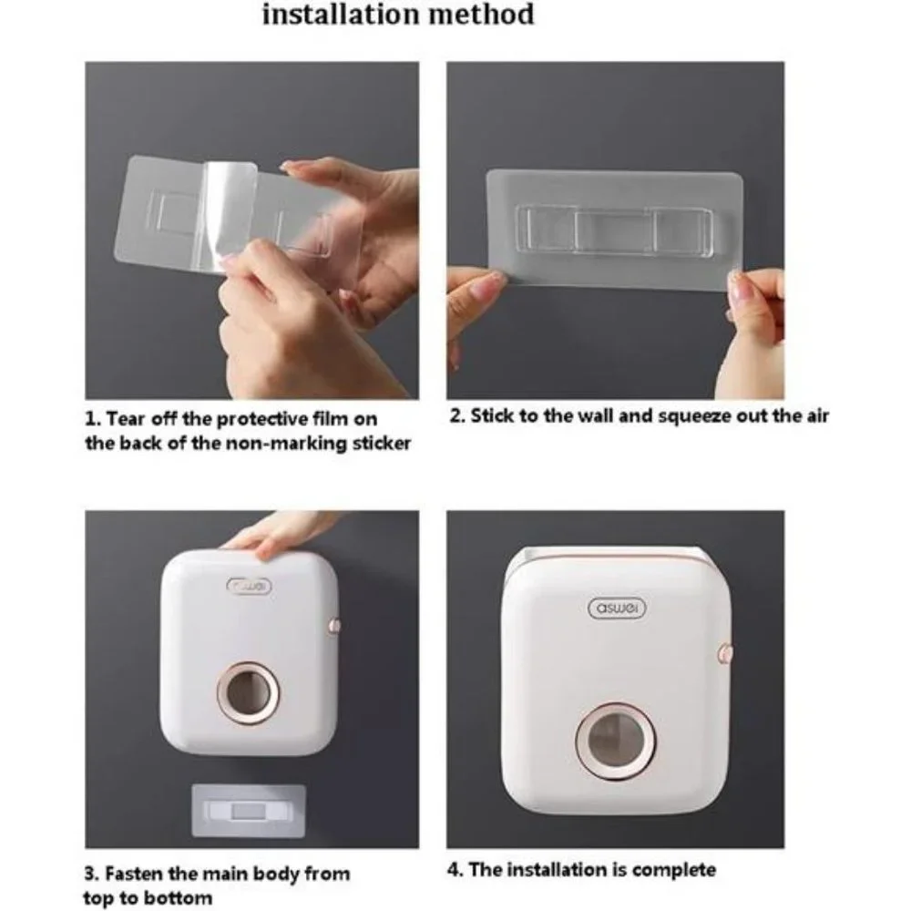 Self Adhesive Toilet Paper Holder, Wall-Mounted Double Layer Waterproof